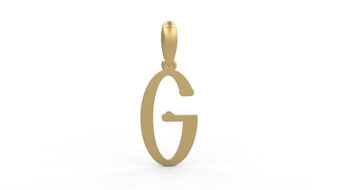 Initial Letters Pendant DeepSession G 3D print model