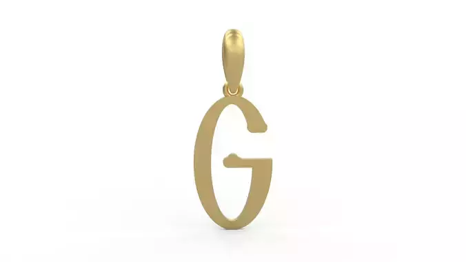 Initial Letters Pendant DeepSession G 3D print model