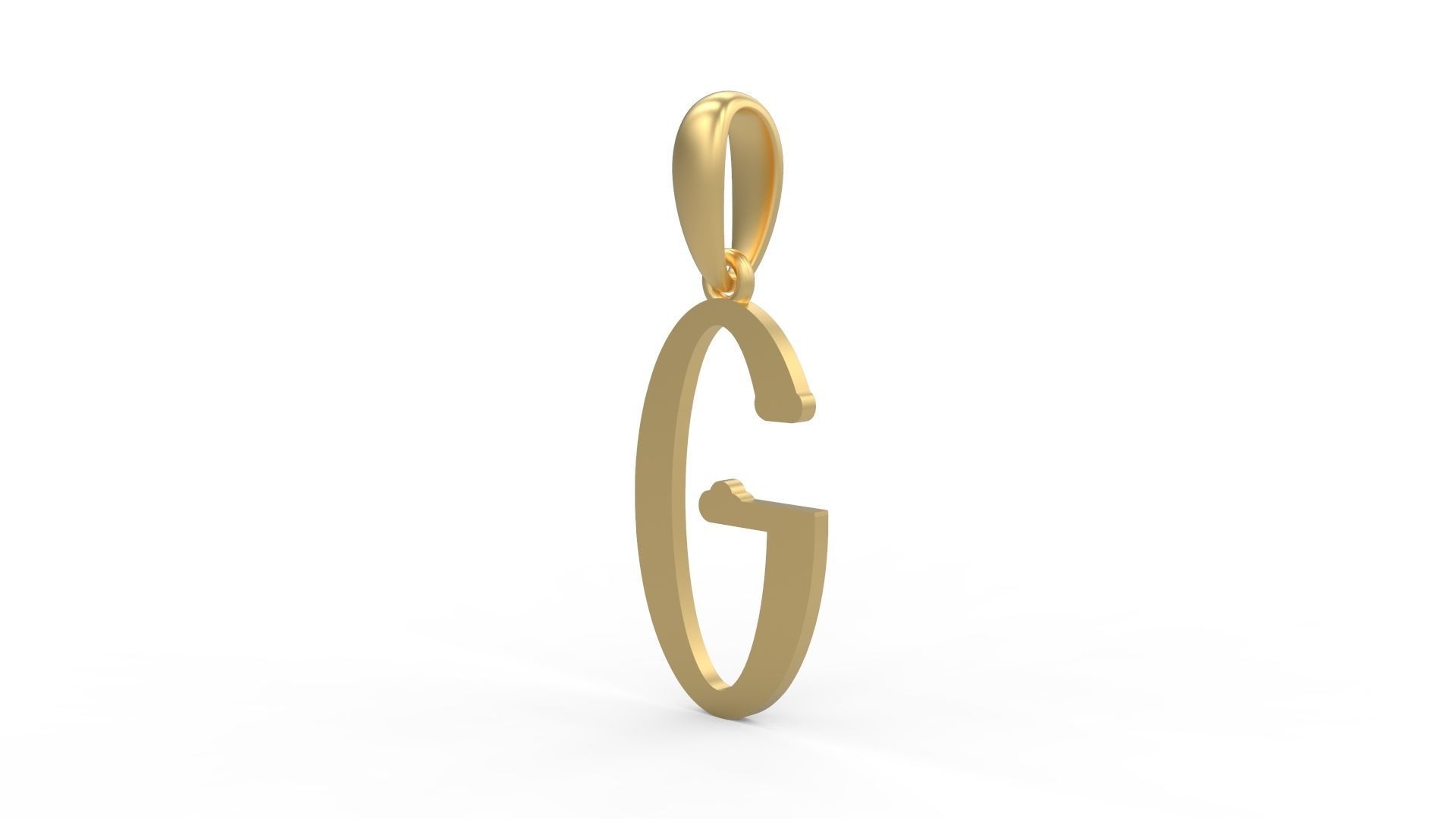 Initial Letters Pendant DeepSession G 3D print model_1
