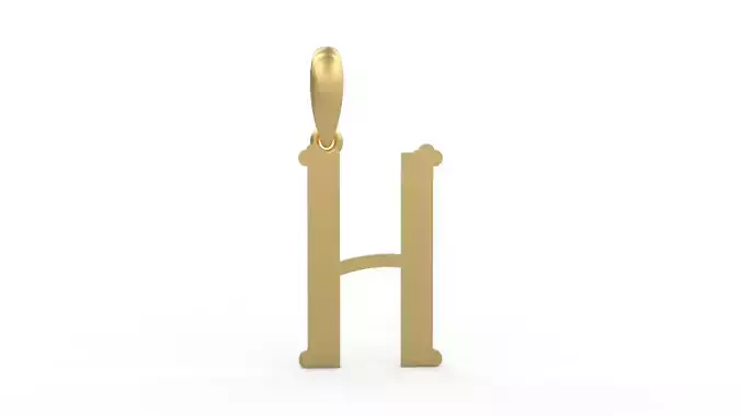 Initial Letters Pendant DeepSession H 3D print model
