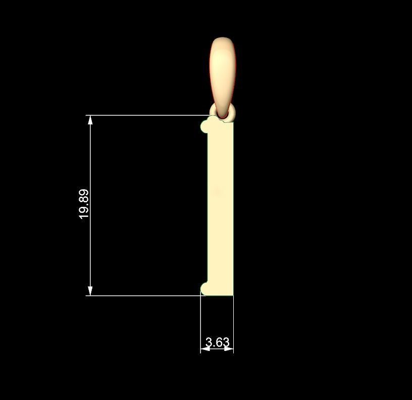 Initial Letters Pendant DeepSession I 3D print model_5