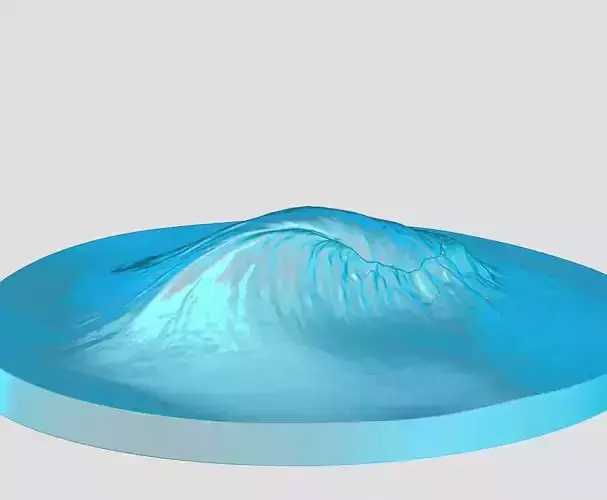 A big long wave sea  3D print model