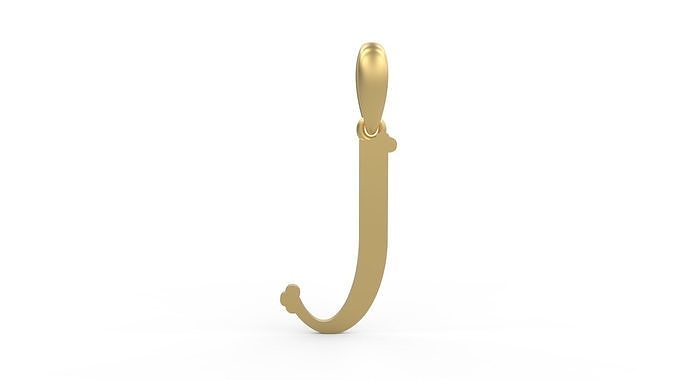 Initial Letters Pendant DeepSession J 3D print model