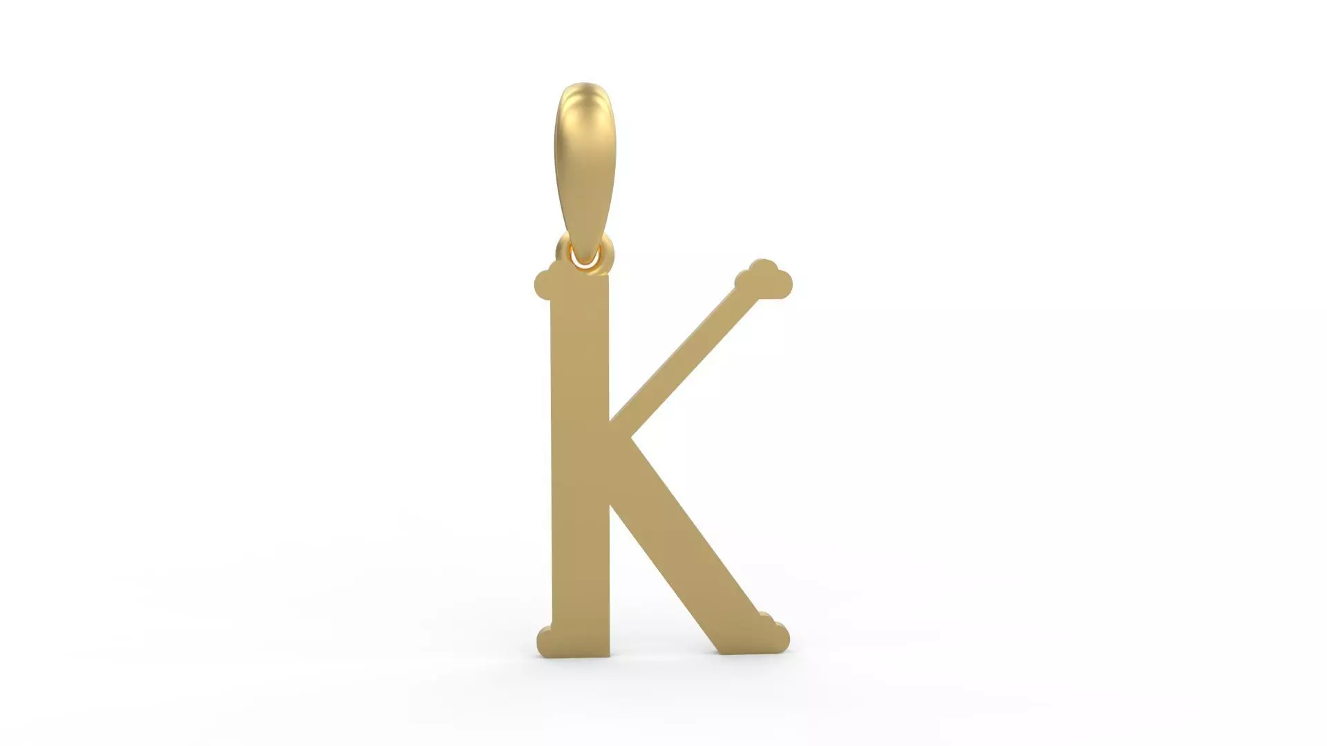 Initial Letters Pendant DeepSession K 3D print model_0