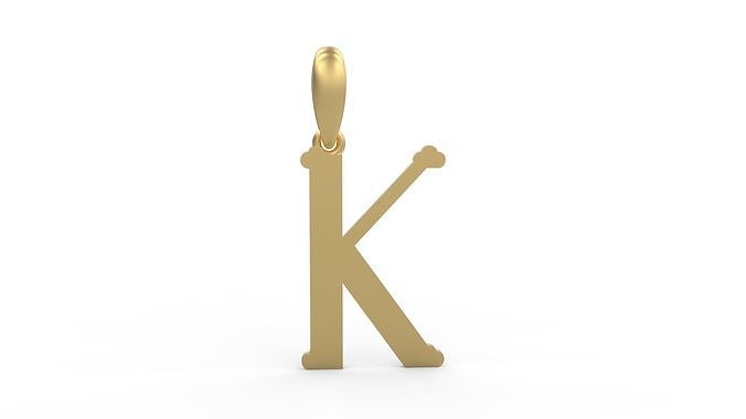 Initial Letters Pendant DeepSession K 3D print model