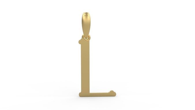 Initial Letters Pendant DeepSession L 3D print model
