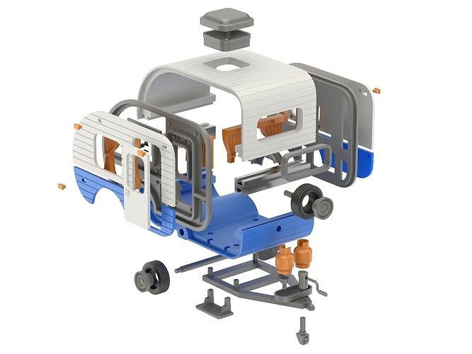 Printable Camper 3D print model 7