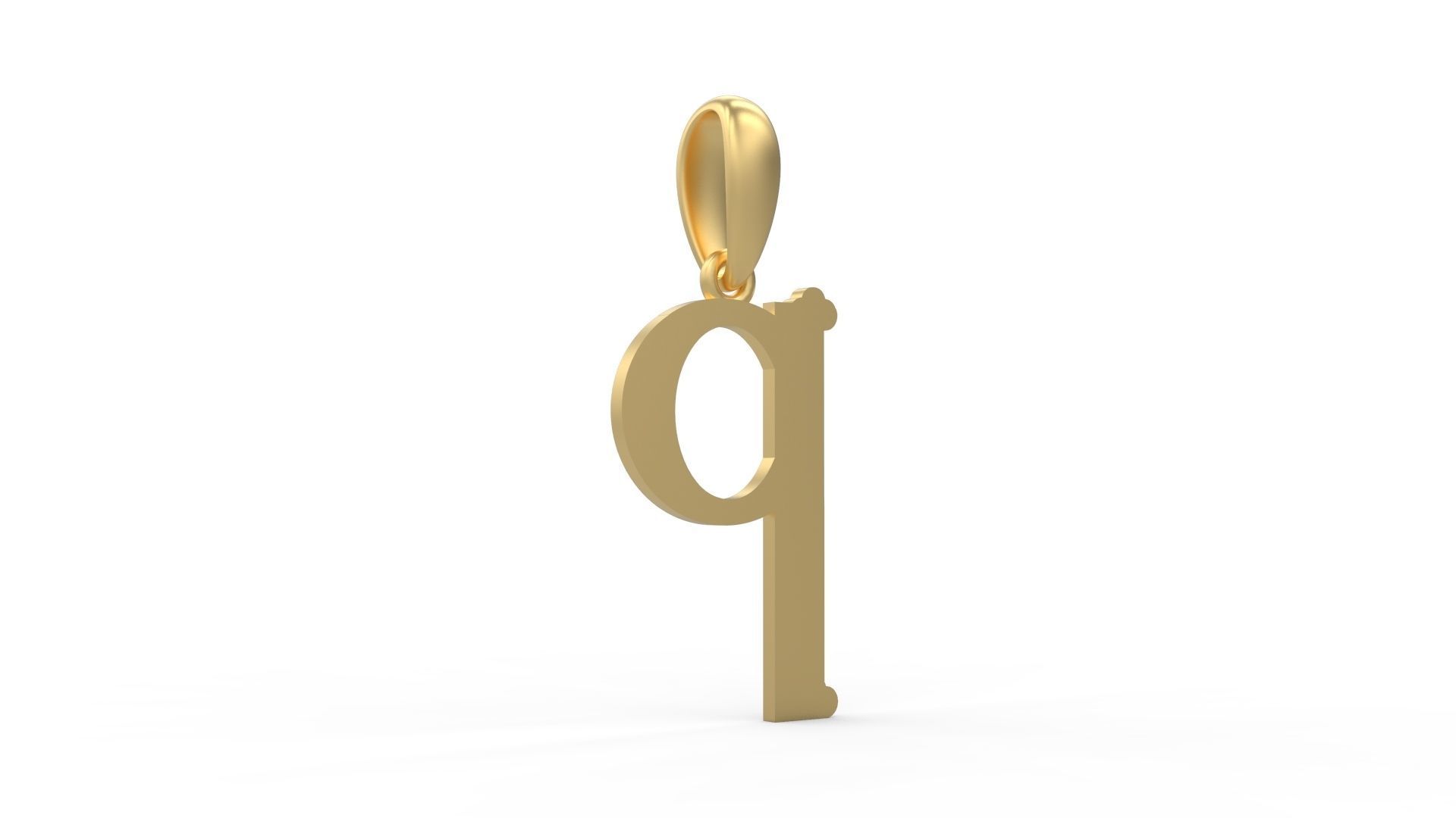 Initial Letters Pendant DeepSession P 3D print model_3