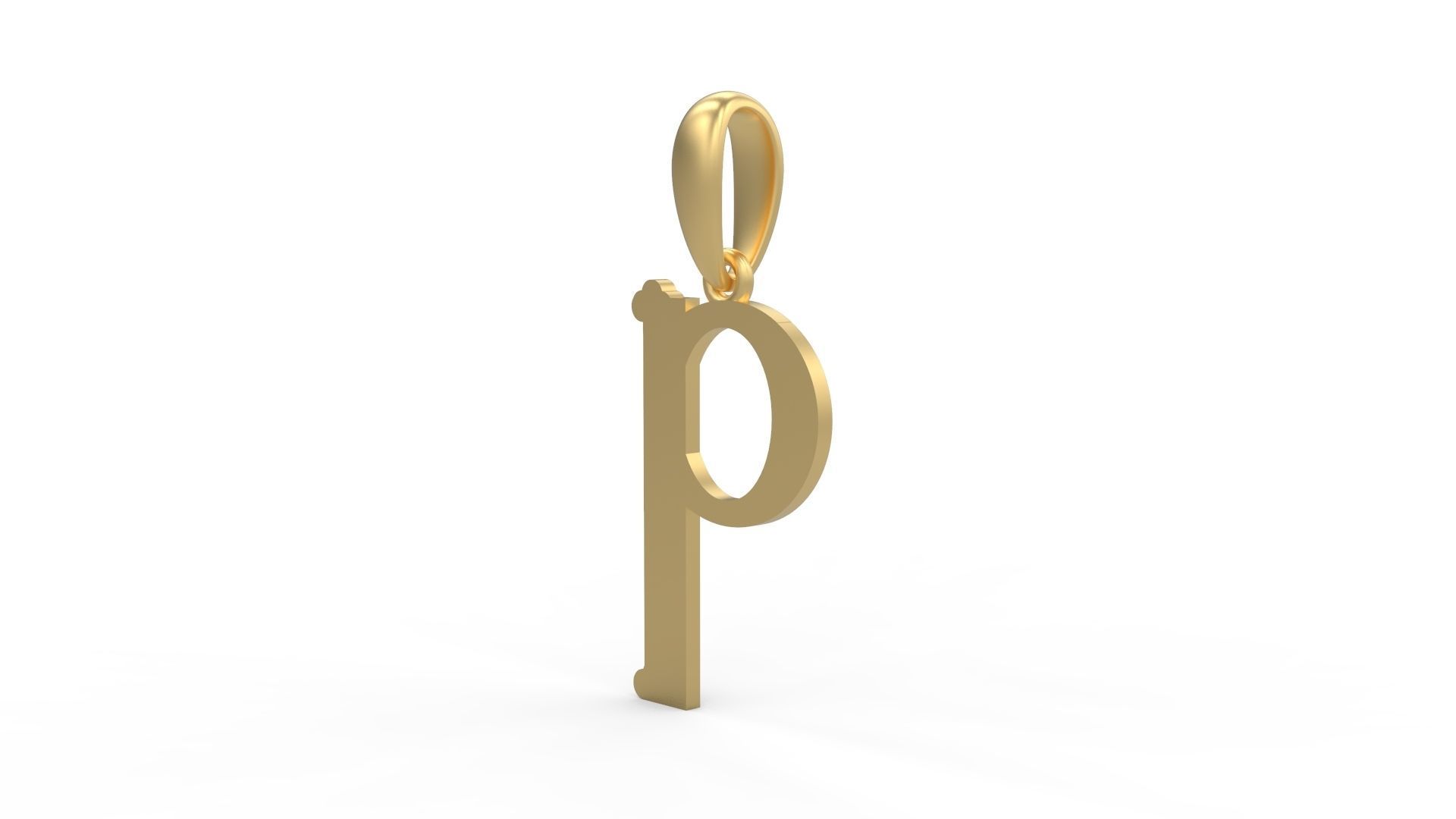 Initial Letters Pendant DeepSession P 3D print model_1