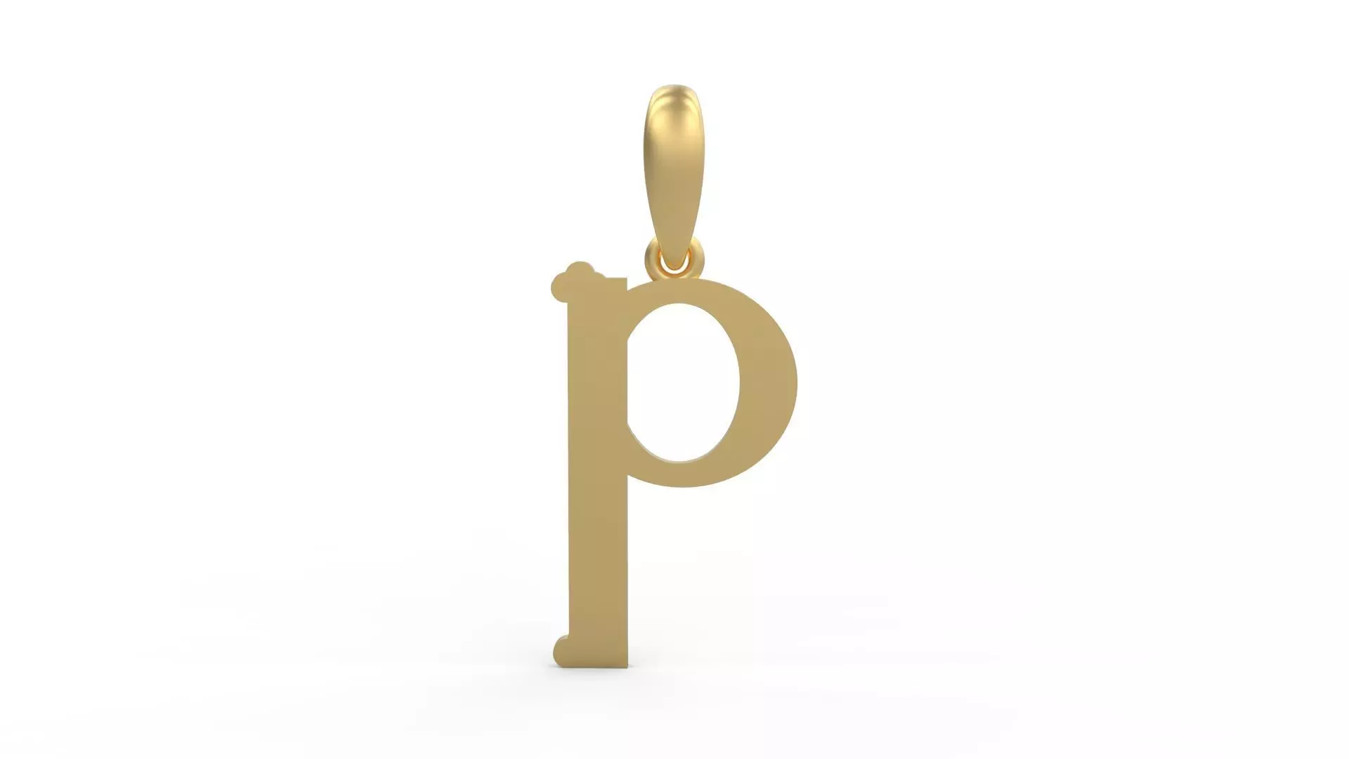 Initial Letters Pendant DeepSession P 3D print model_0