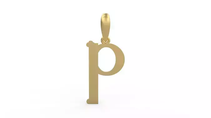 Initial Letters Pendant DeepSession P 3D print model
