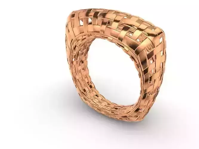 woven mat ring stl verified 3D print model