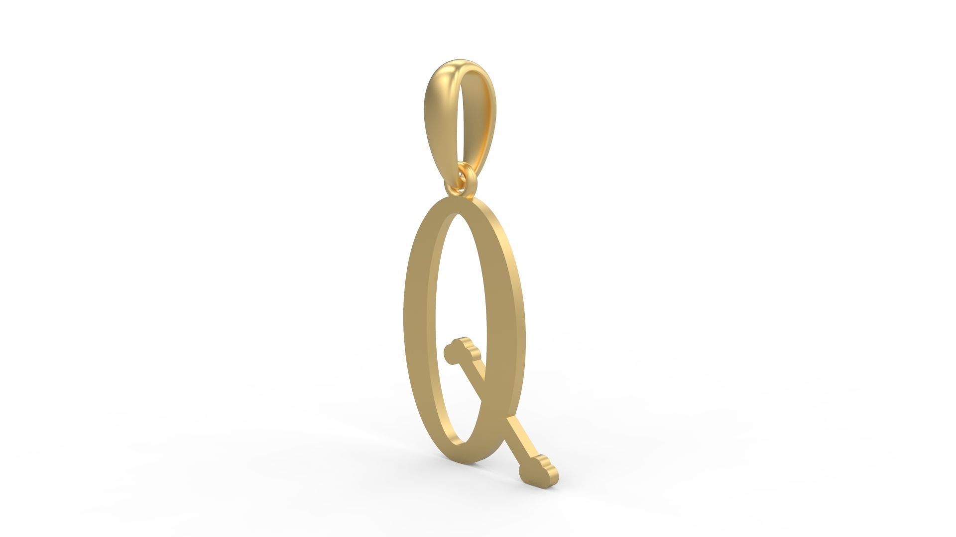 Initial Letters Pendant DeepSession Q 3D print model_1