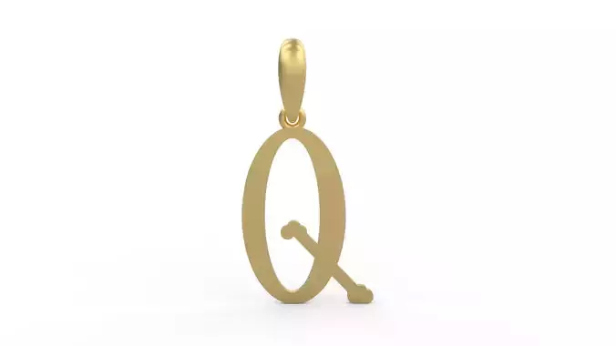 Initial Letters Pendant DeepSession Q 3D print model