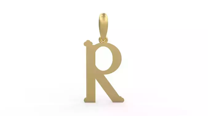 Initial Letters Pendant DeepSession R 3D print model