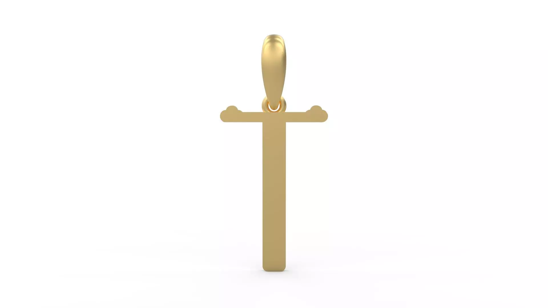 Initial Letters Pendant DeepSession T 3D print model_0