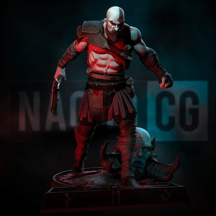 Fan Art Kratos - God of War 3D print model_2