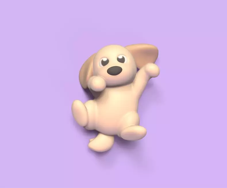 Happy Dog 3D print model