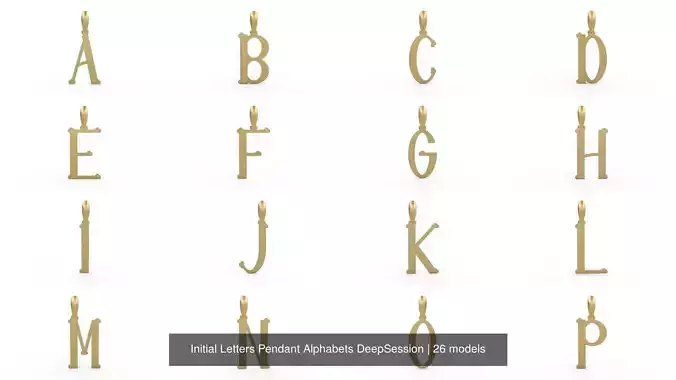 Initial Letters Pendant Alphabets DeepSession
