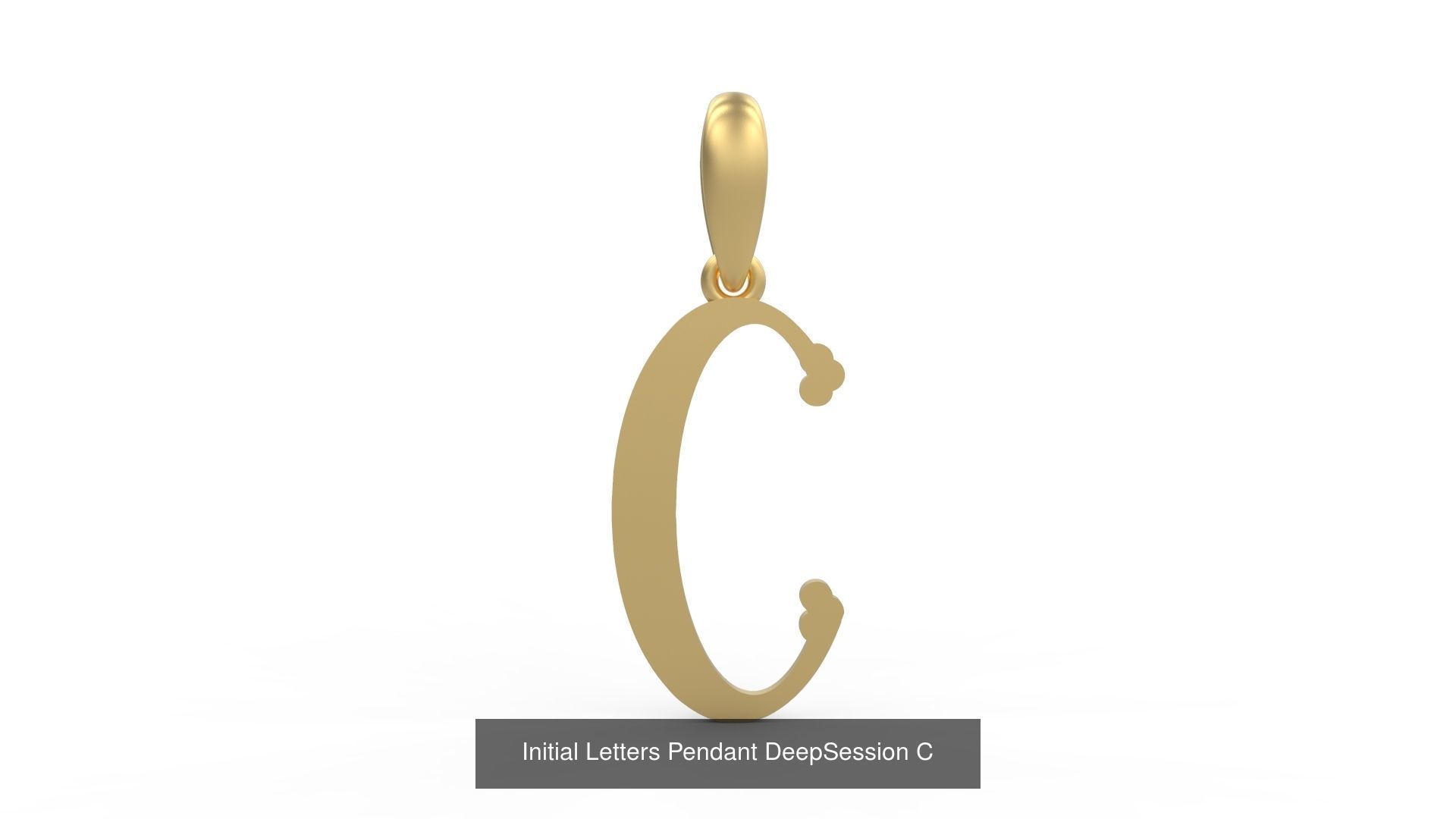 Initial Letters Pendant Alphabets DeepSession 3D Model Collection_5
