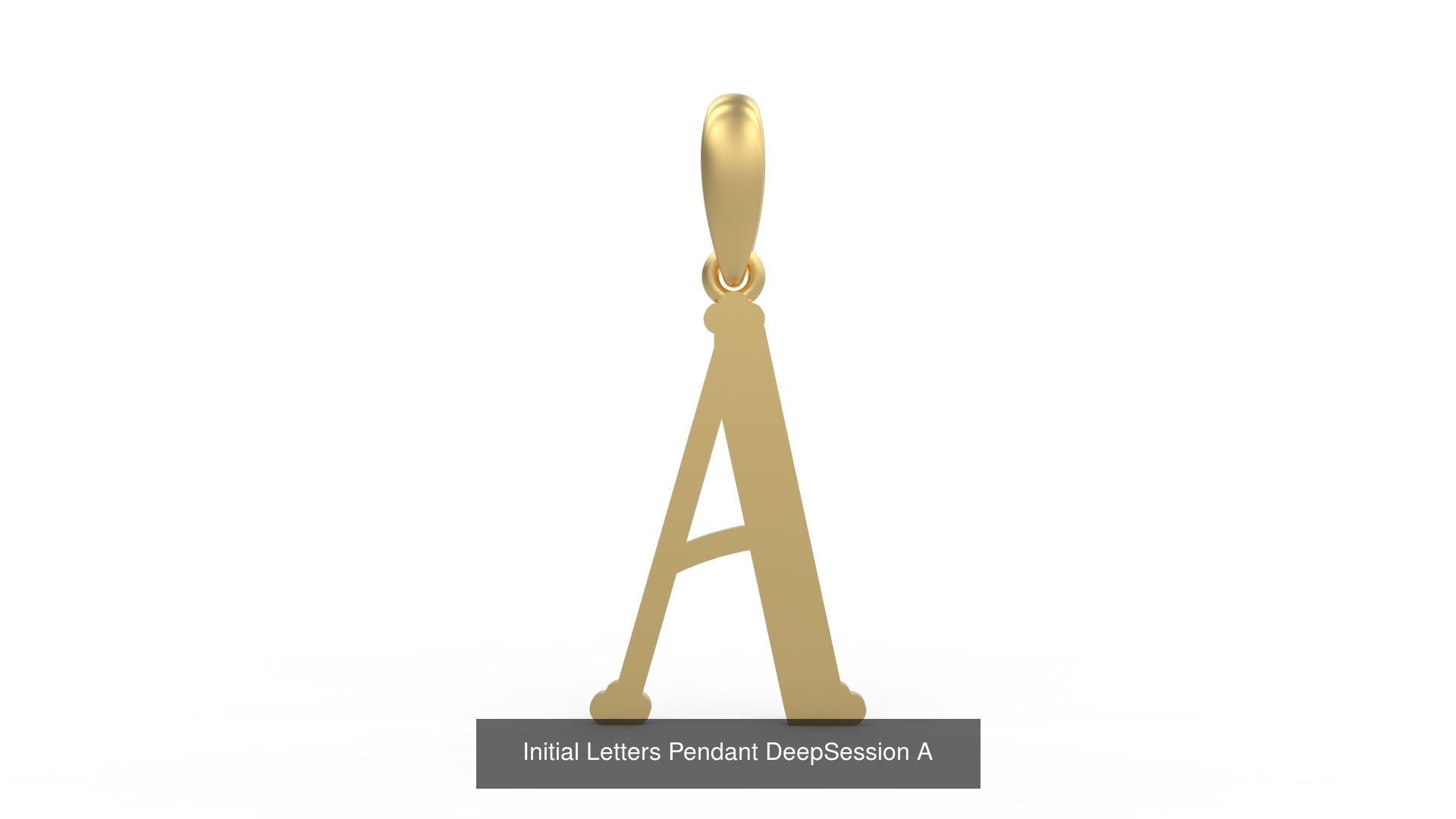 Initial Letters Pendant Alphabets DeepSession 3D Model Collection_3