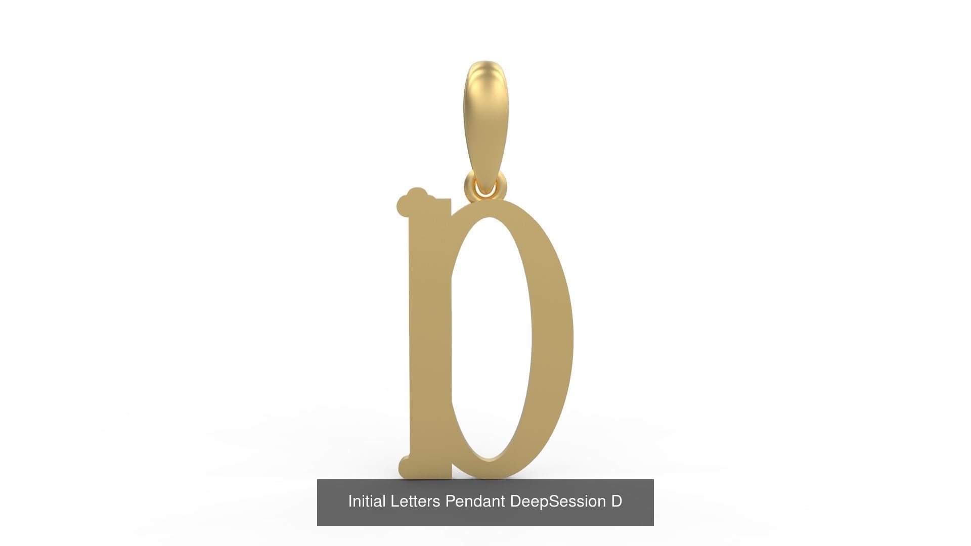 Initial Letters Pendant Alphabets DeepSession 3D Model Collection_6