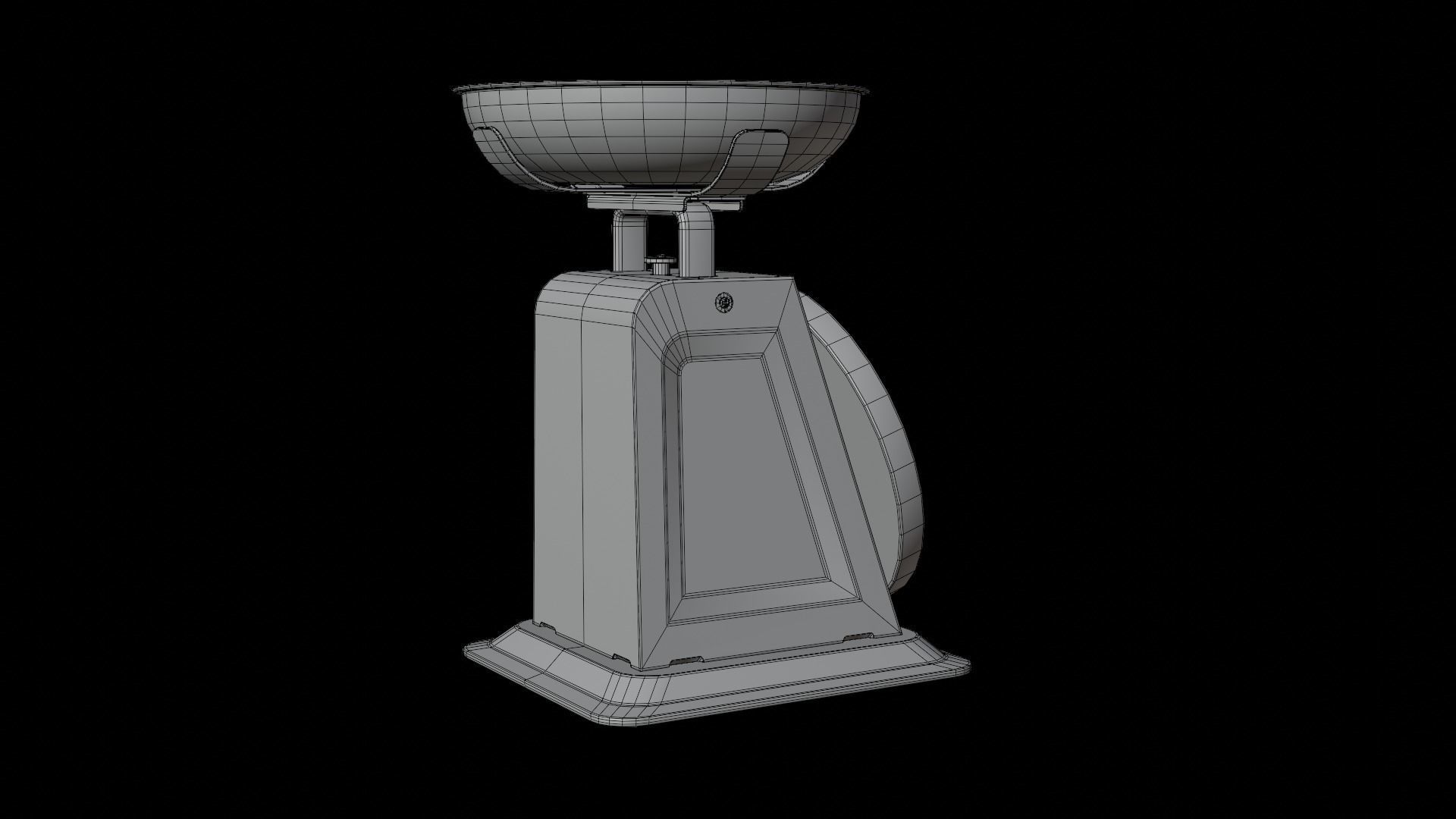 Kitchen Scale Low-poly 3D model_17