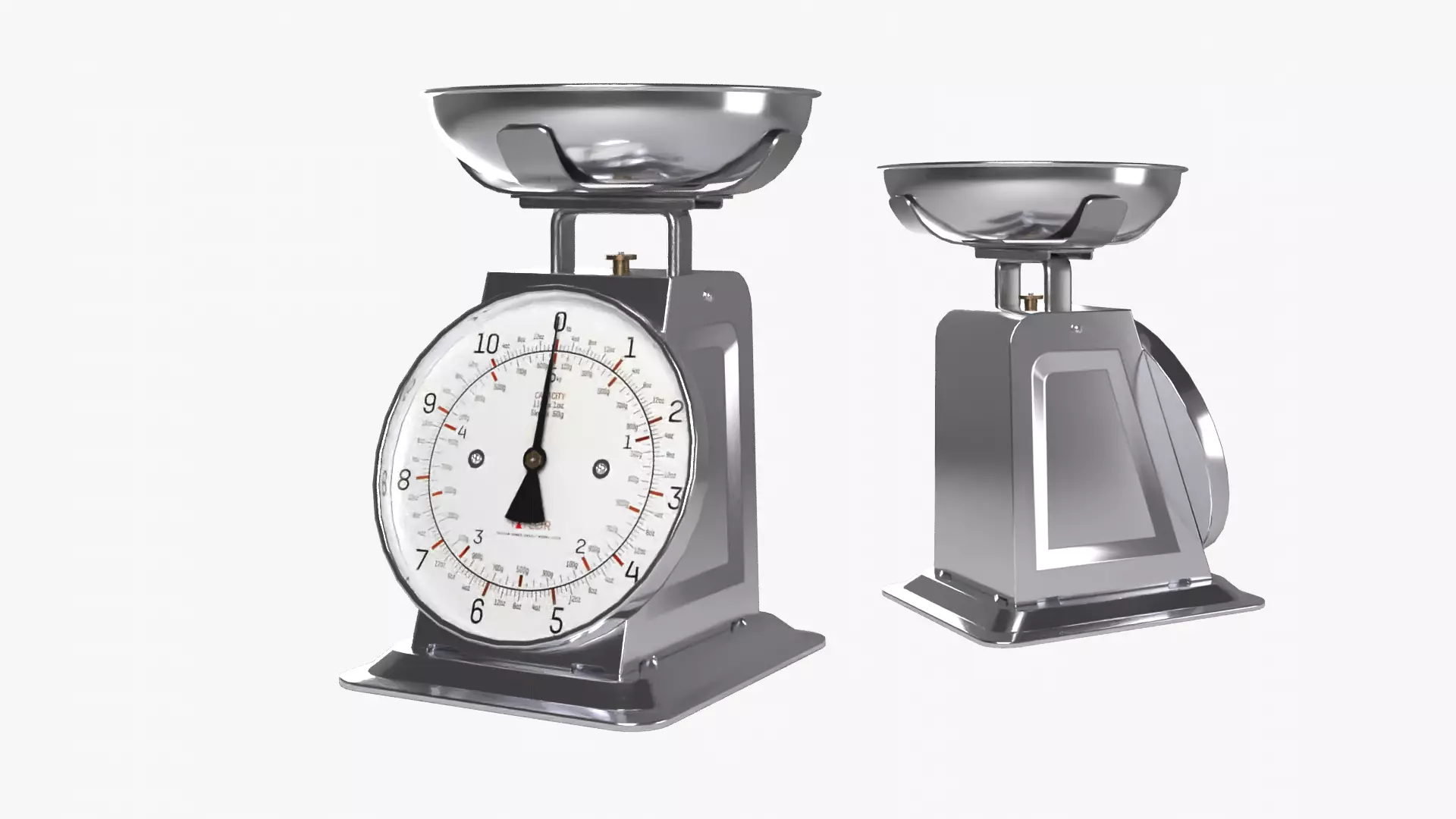 Kitchen Scale Low-poly 3D model_0