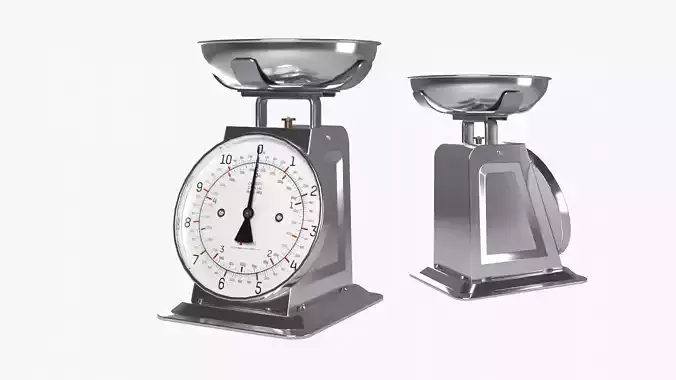 Kitchen Scale Low-poly 3D model