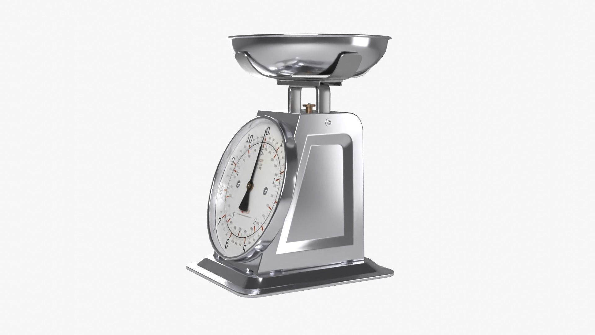 Kitchen Scale Low-poly 3D model_2