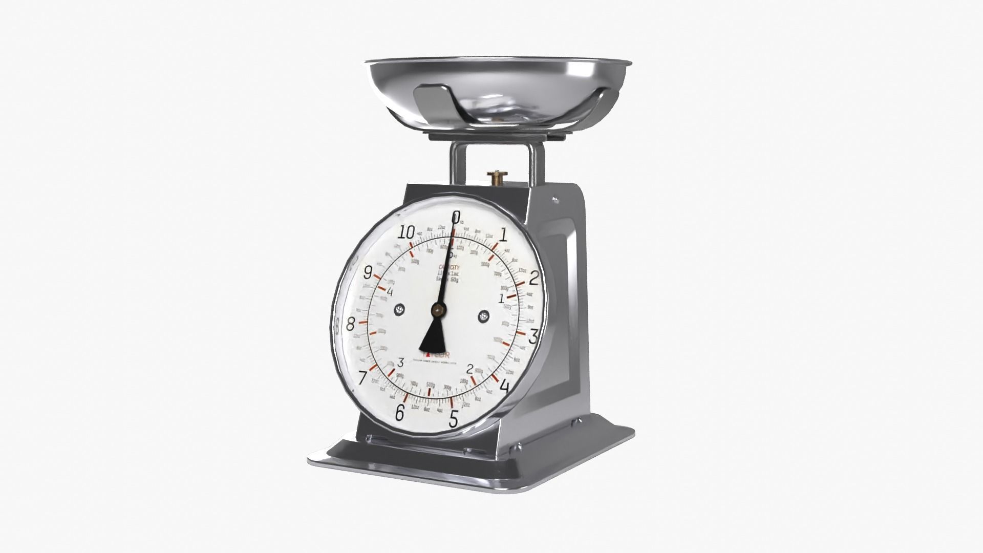 Kitchen Scale Low-poly 3D model_1