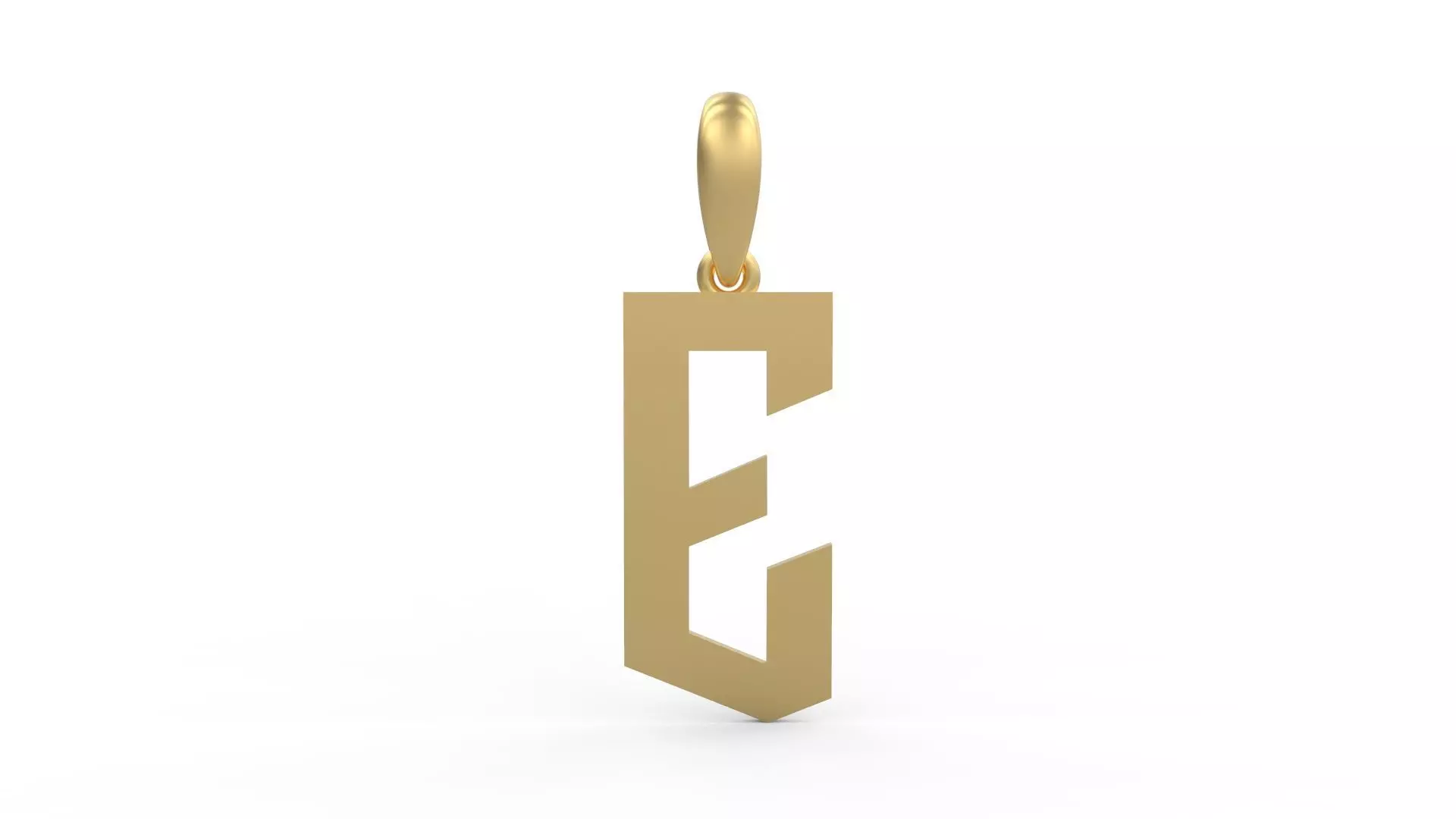 Initial Letters Pendant doOmzday FV E 3D print model_0