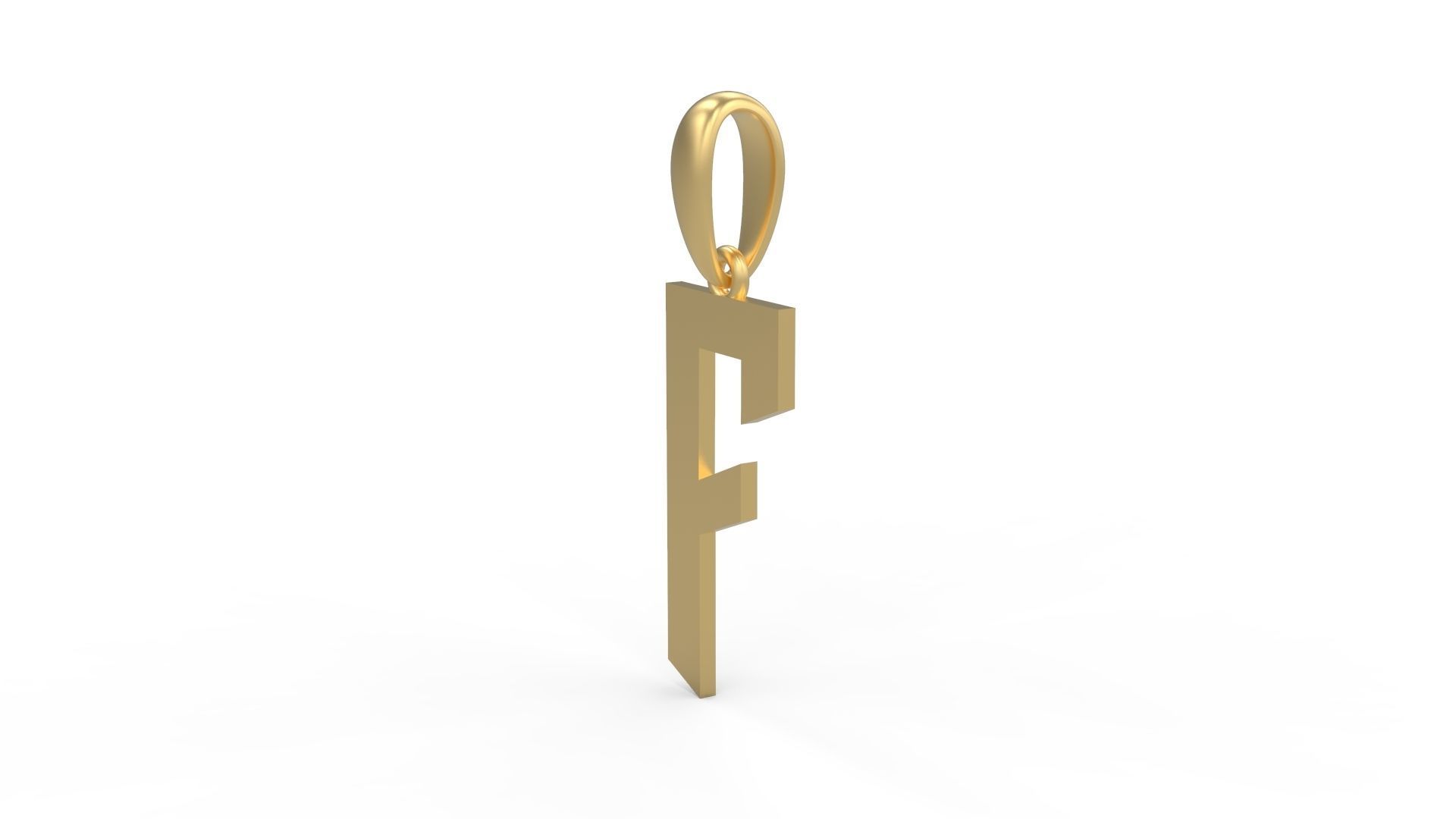 Initial Letters Pendant doOmzday FV F 3D print model_1