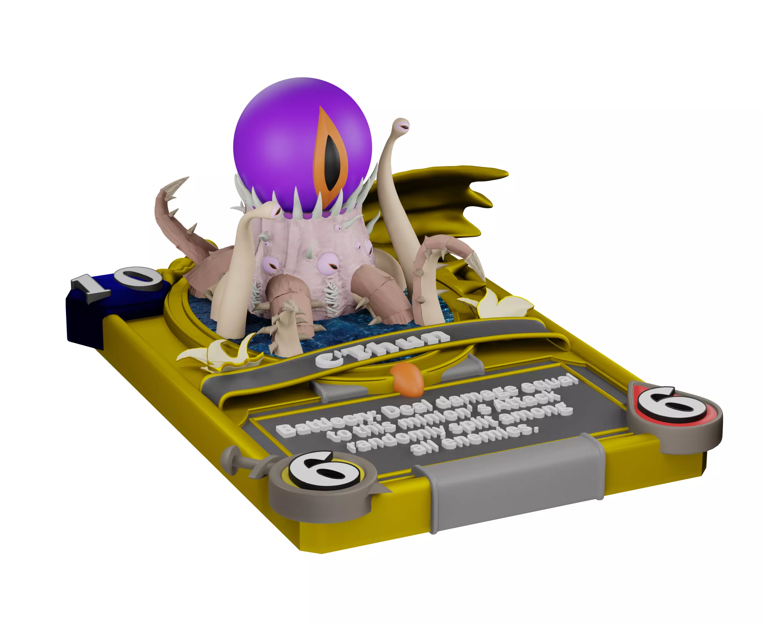 Cthun 3D card model 3D print model_0