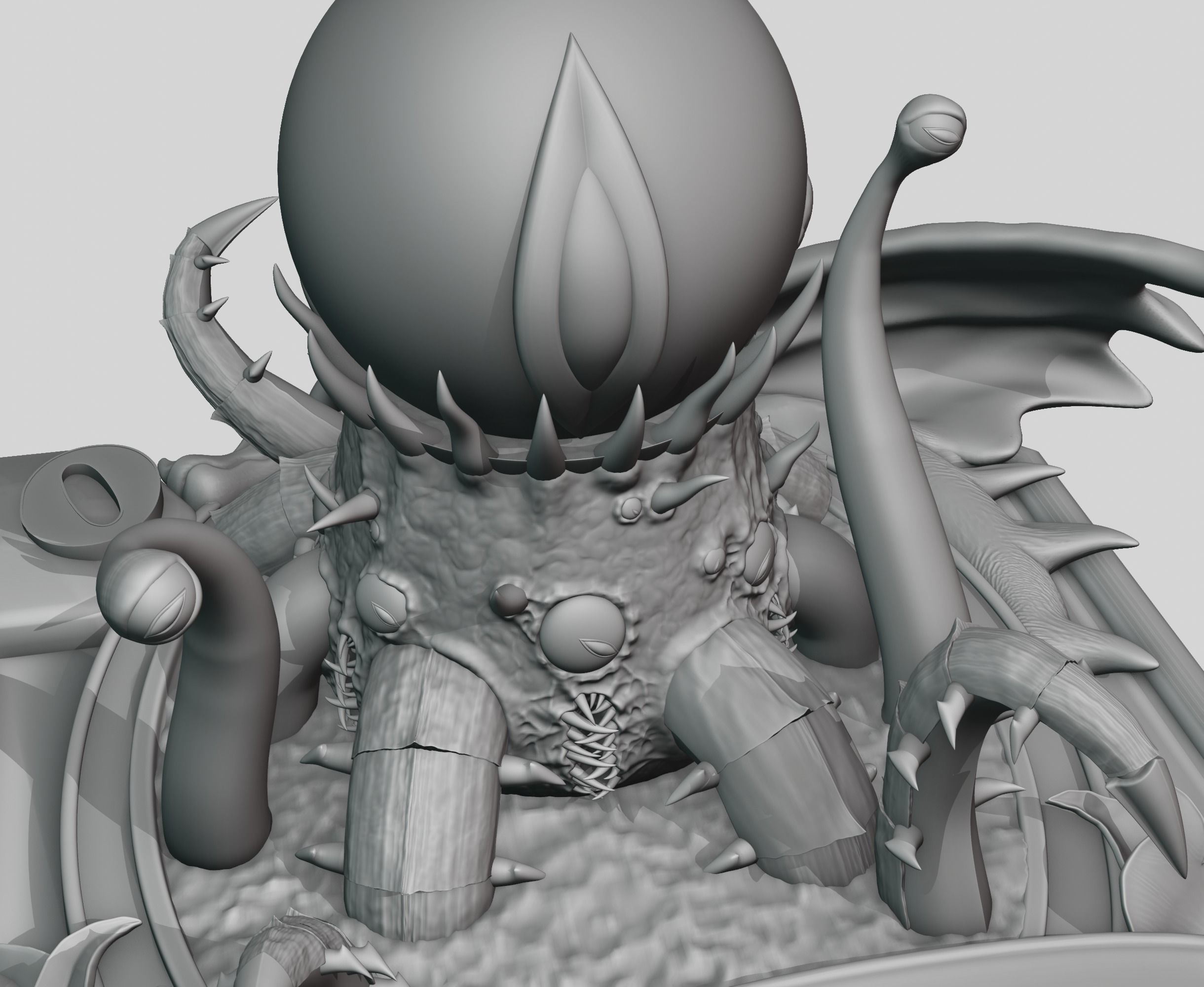 Cthun 3D card model 3D print model_4