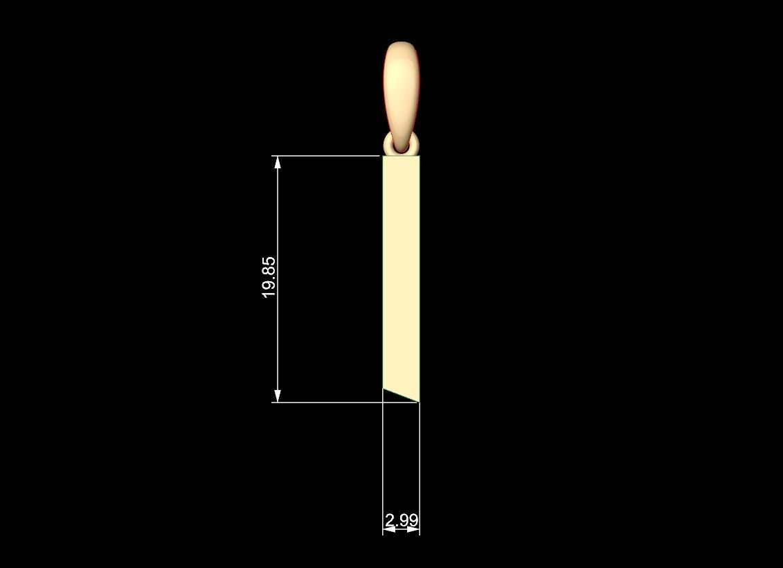 Initial Letters Pendant doOmzday FV I 3D print model_5