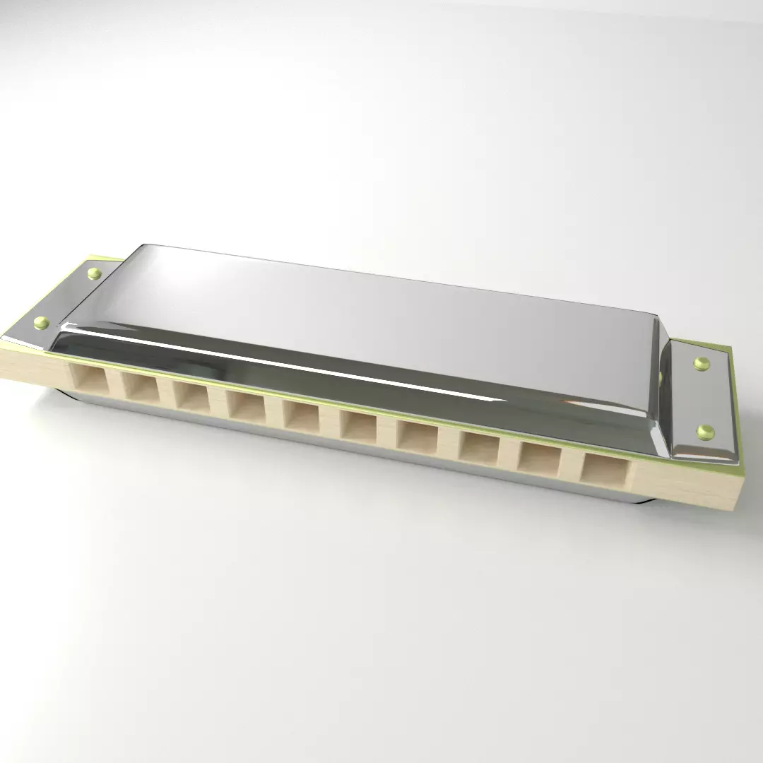 Harmonica 3D model