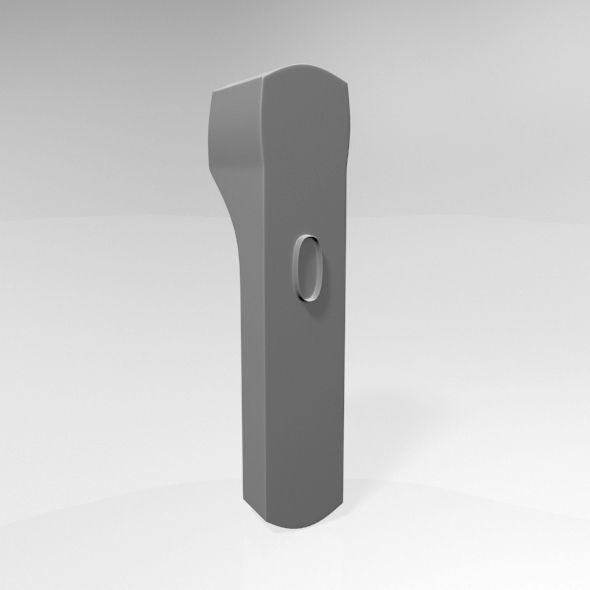 Infrared Forehead Thermometer 02 3D model_23