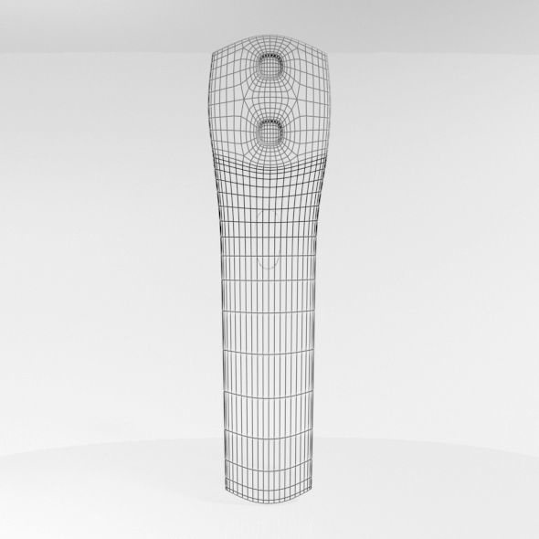 Infrared Forehead Thermometer 02 3D model_11