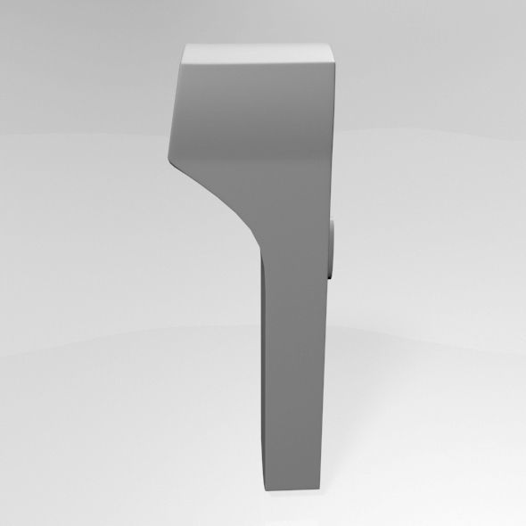 Infrared Forehead Thermometer 02 3D model_4