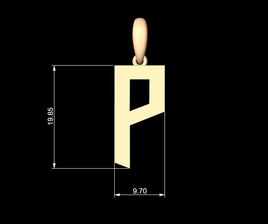 Initial Letters Pendant doOmzday FV P 3D print model_5