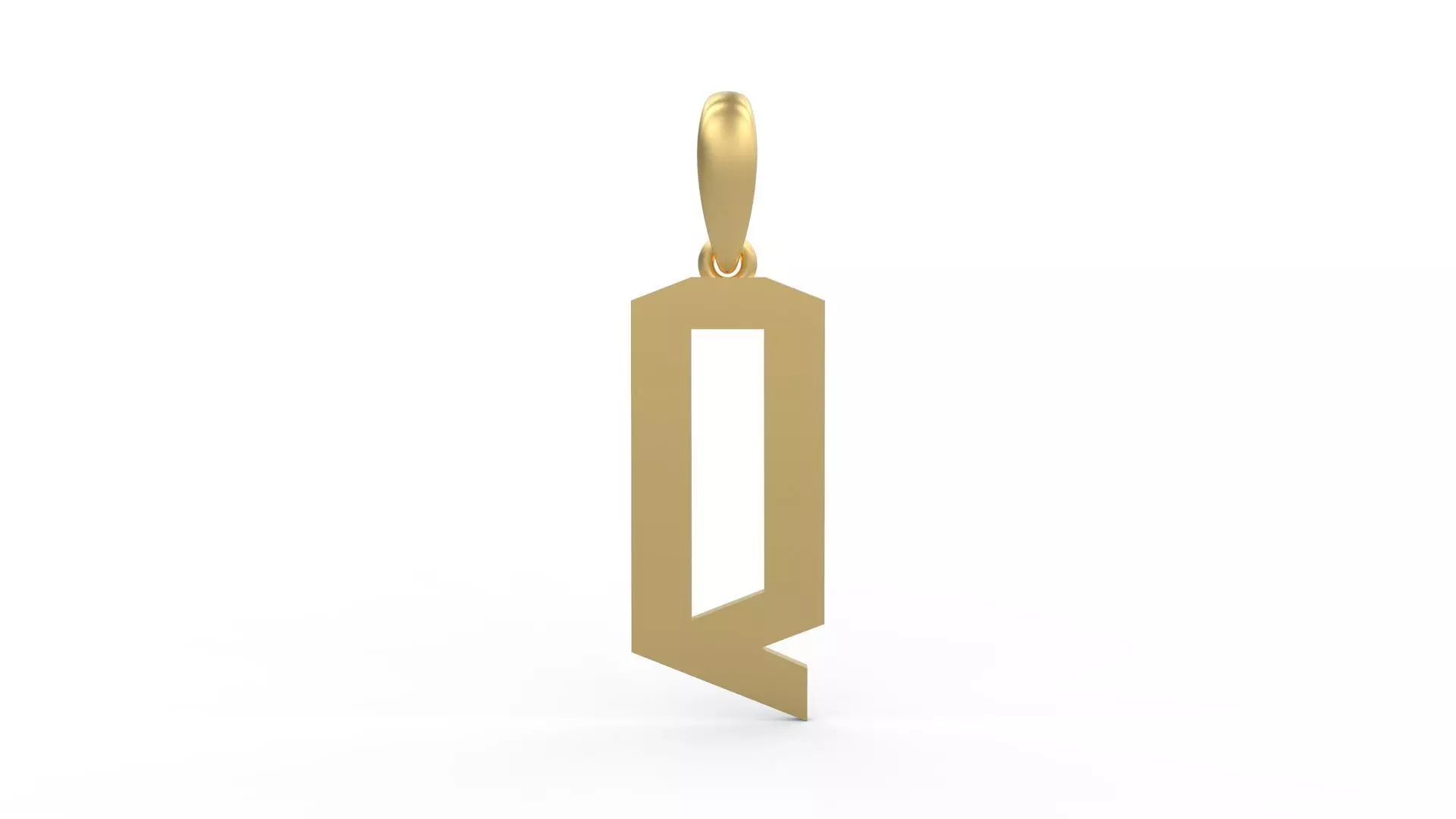 Initial Letters Pendant doOmzday FV Q 3D print model_0