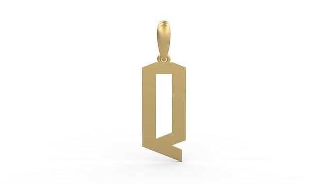 Initial Letters Pendant doOmzday FV Q 3D print model