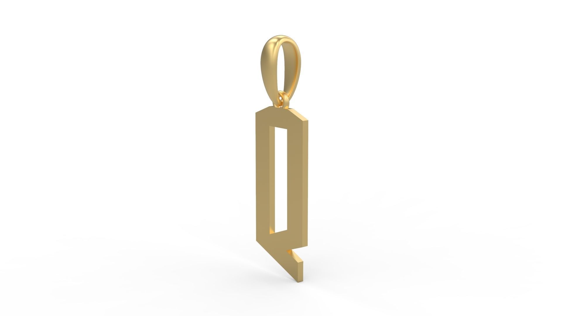 Initial Letters Pendant doOmzday FV Q 3D print model_1