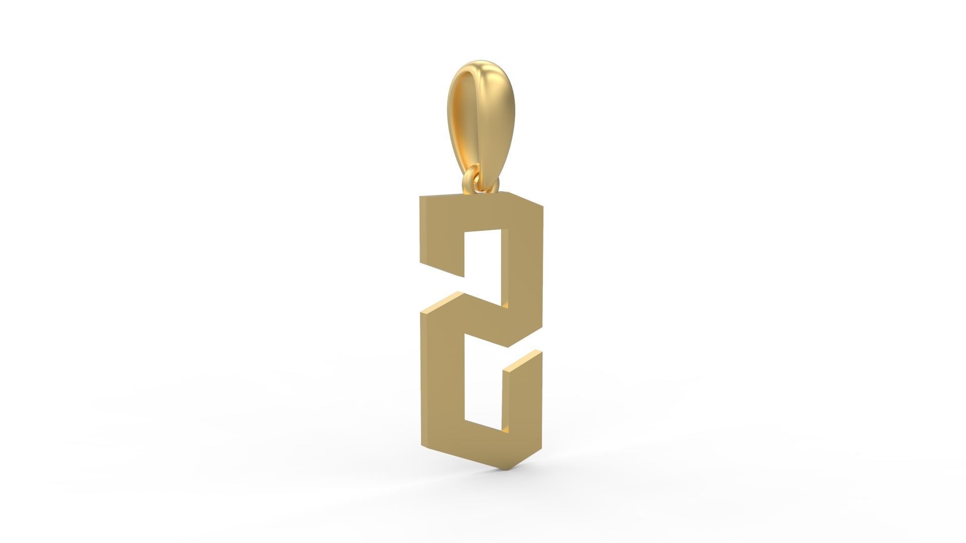 Initial Letters Pendant doOmzday FV S 3D print model_3