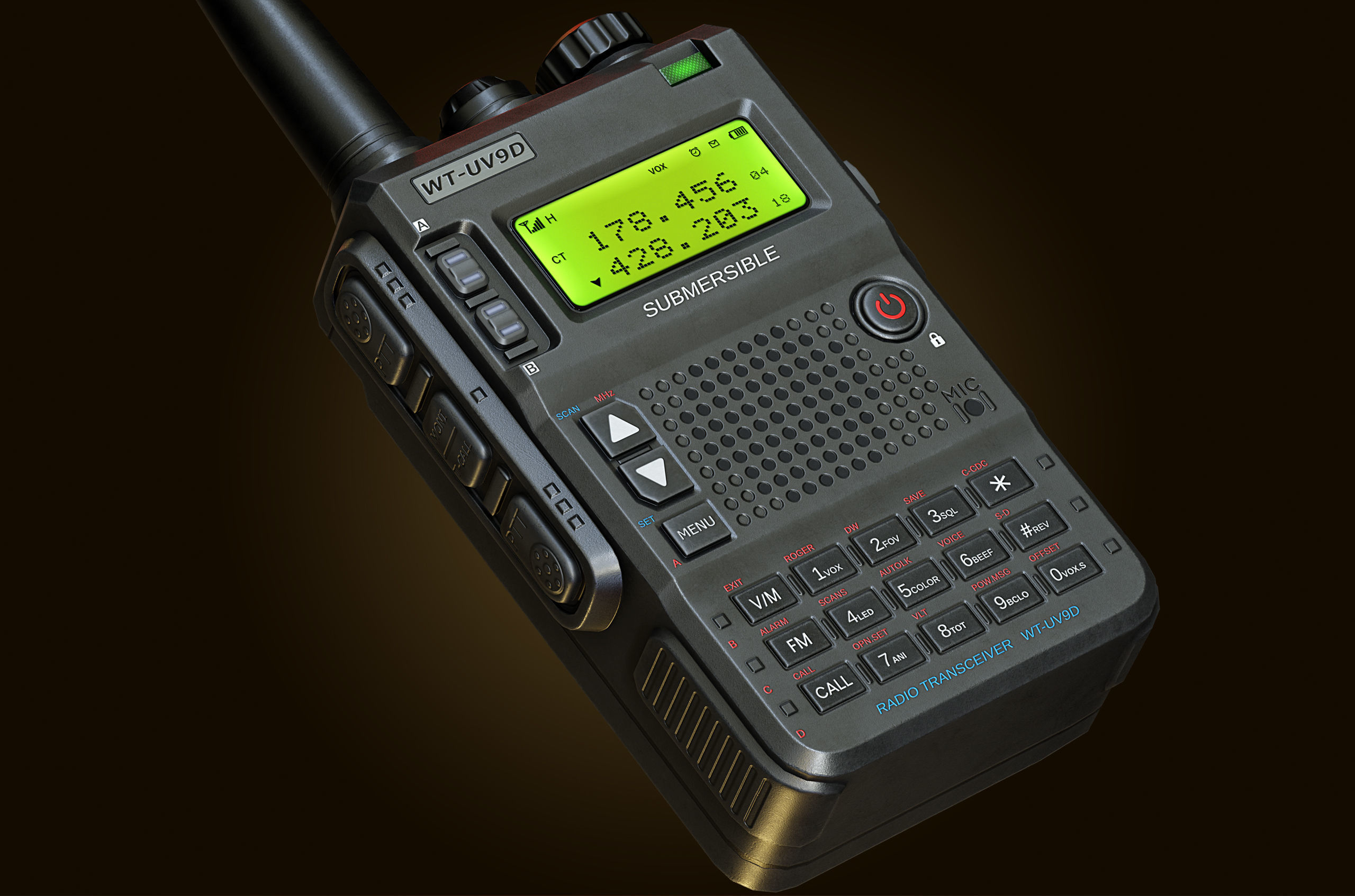 Walkie Talkie Low-poly 3D model_2