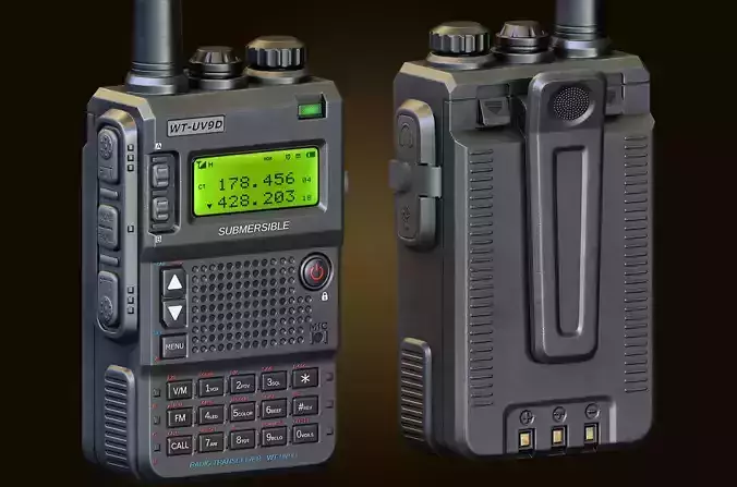 Walkie Talkie Low-poly 3D model