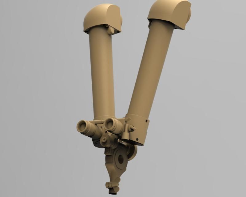 Scherenfernrohor  German scissor periscope World War 2   3D print model_3