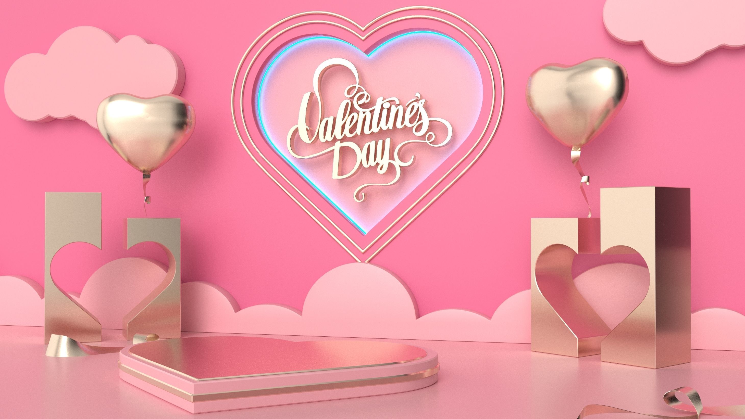 Valentines day  3D model_4