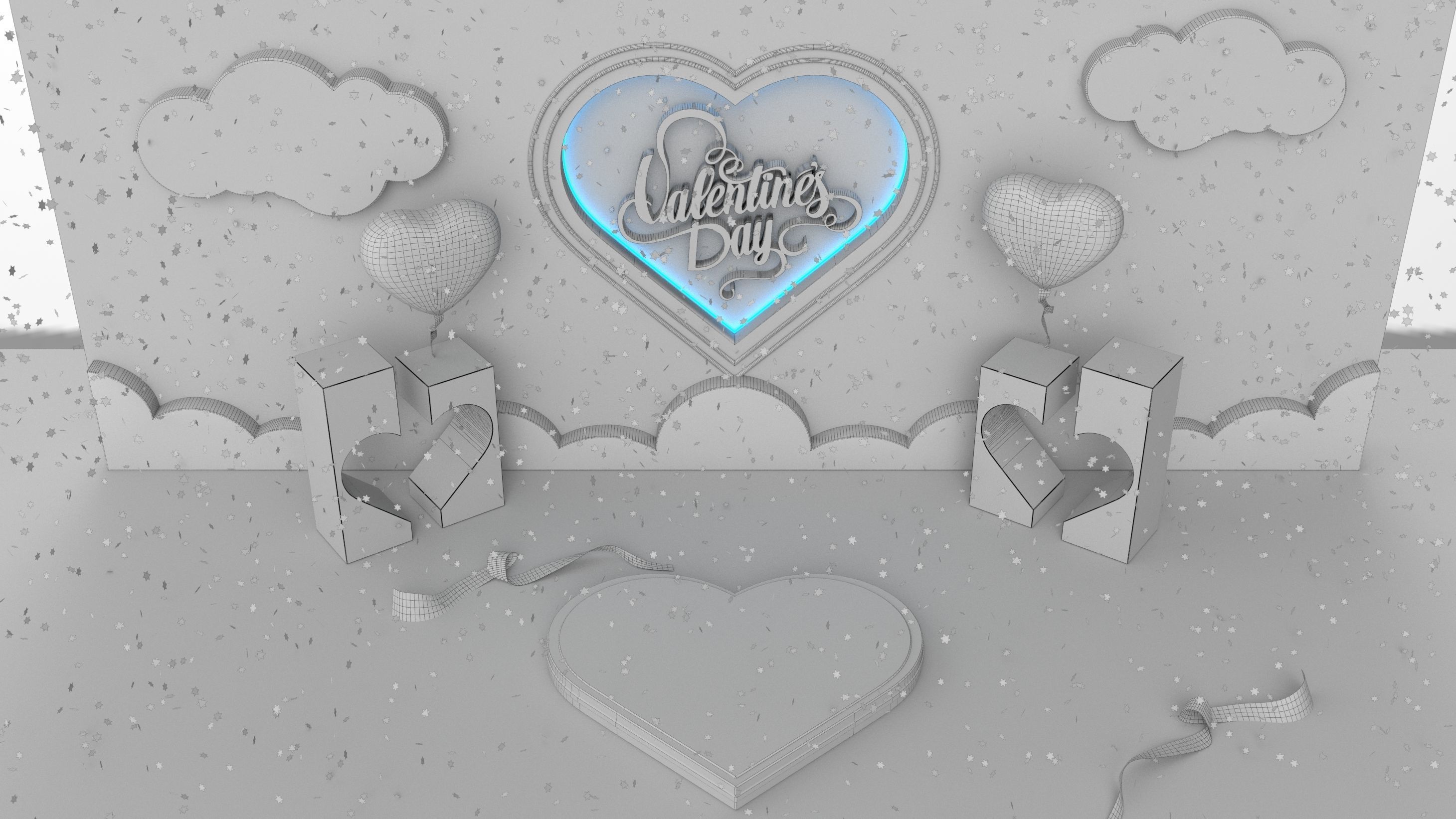 Valentines day  3D model_6